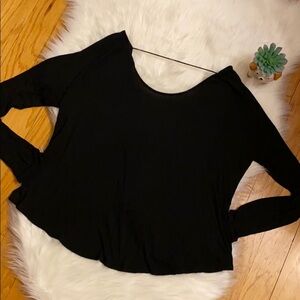 Express open back strappy black top